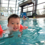 Isaac swimming at Clayton pool